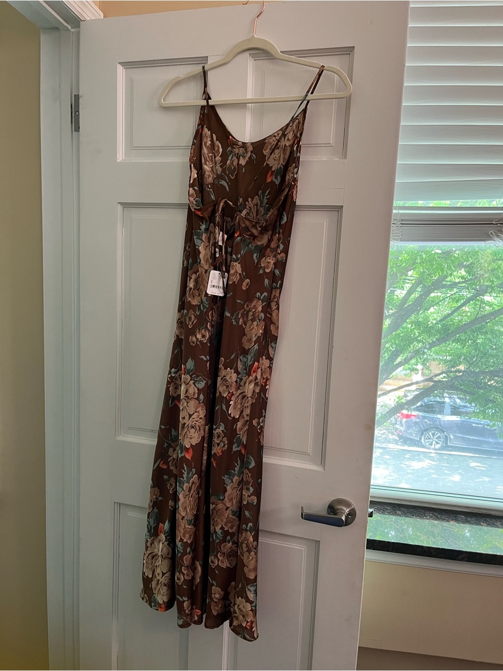 NWT Free People Satin Floral Maxi Dress | small